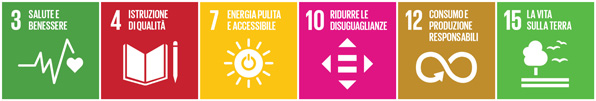 Agenda 2030 - Obiettivi 3, 4, 7, 10, 12, 15